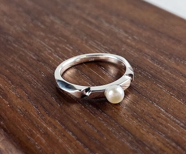 Akoya Pearl Ring Size 6 Sterling Silver