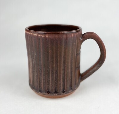 Carved Large Pottery Mug
