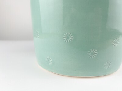 Turquoise Pottery Planter 5.25