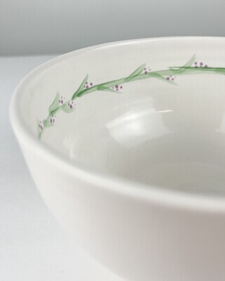 Cereal Pottery Bowls with Ivy