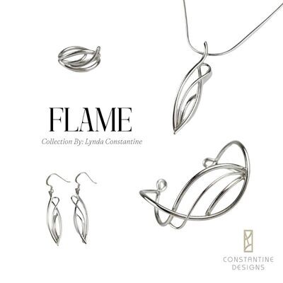 Flame Collection Sterling Silver
