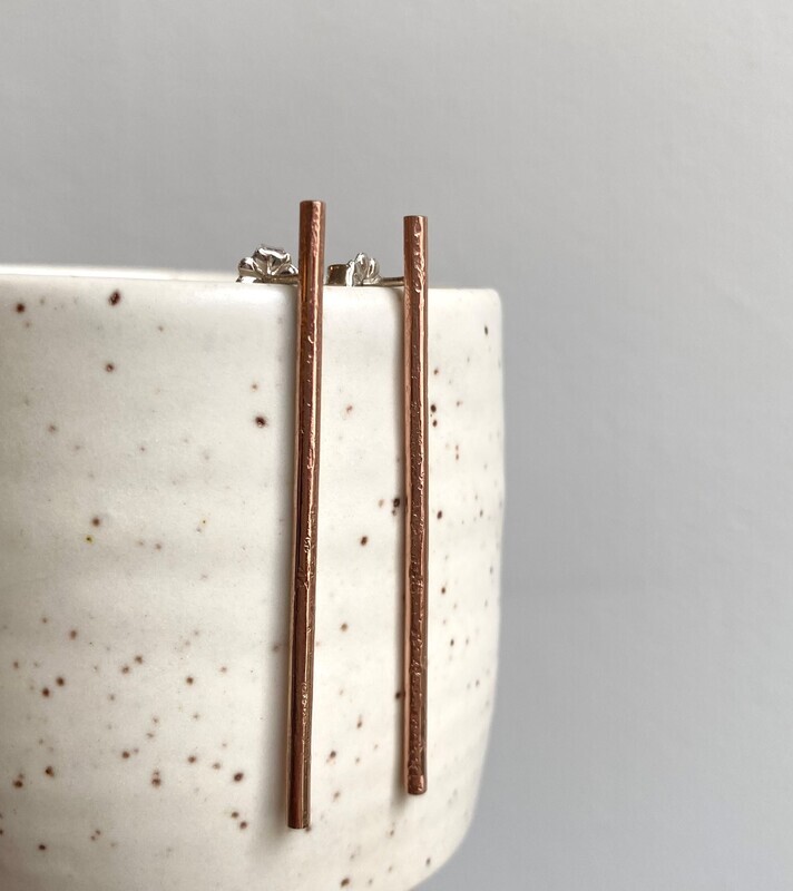 Long Rustic Bar Studs Bronze