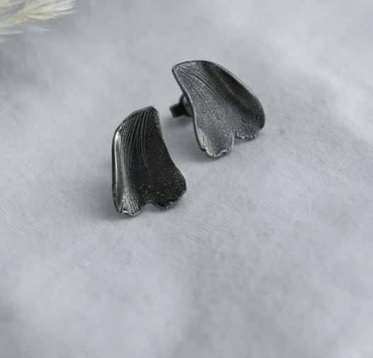 Silver Petal Studs