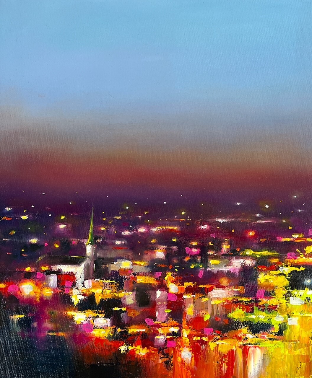 &quot;Light Abstractions III&quot; 16x20&quot; Oil and Cochineal on Canvas