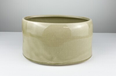 Japonesque Pottery Vase Cream/Green 9x5.5