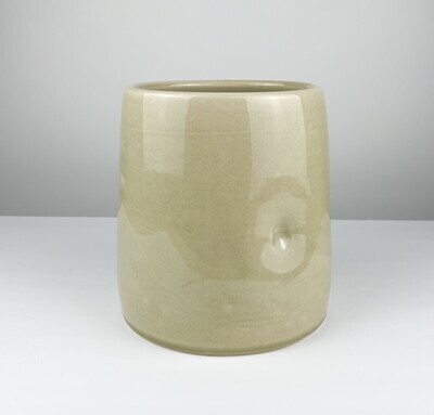 Japonesque Pottery Vase Cream/Green 7.25x6