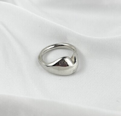 Nest Ring with Freshwater Pearl Sterling Silver Size 5