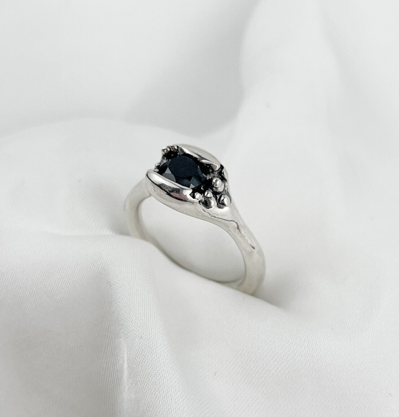 ARTIFACT- Black Onyx Ring Sterling Silver Size 5.5