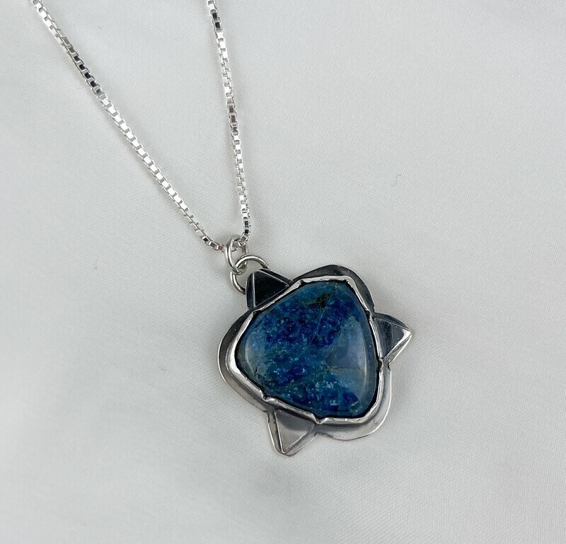 Neon Apatite in Sterling 18" Chain