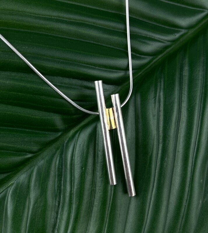 "Balance II" Sterling Silver & Copper Pendant