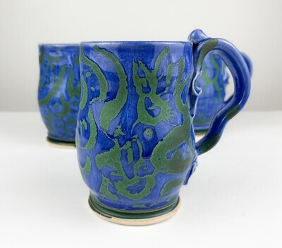 Medium Flo Blue Pottery Mugs