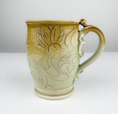 Celadon Glaze Pottery Mugs