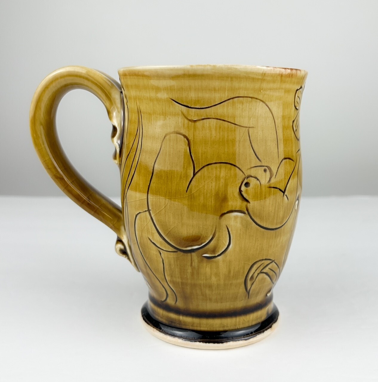 Honey Glaze Pottery Mugs