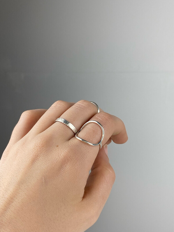 Open Eye Ring Sterling Silver