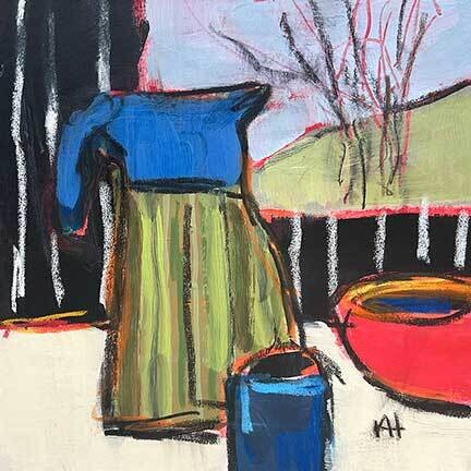 "Window #1" Mixed Media 6x6"