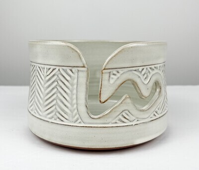 Pottery Yarn Bowl Cream Glaze