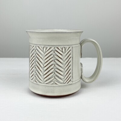 Small Pottery Mugs Cream Glaze