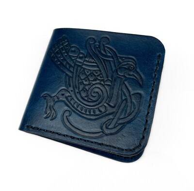 Celtic Bird Leather Carved Wallet