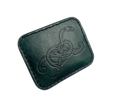 Celtic Snake Leather Carved Card Holder