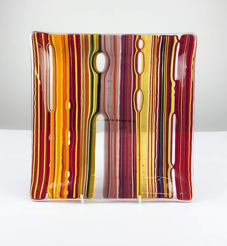 10&quot; Organic Fused Glass Tray