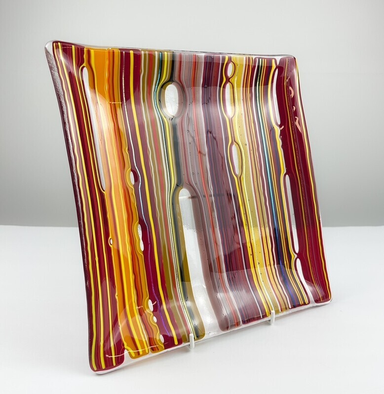 10" Organic Fused Glass Tray