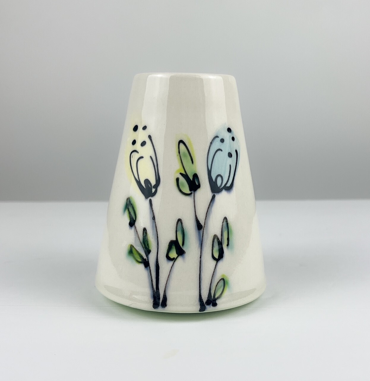 Lucie Floral Pottery Vase 4.5x3.75