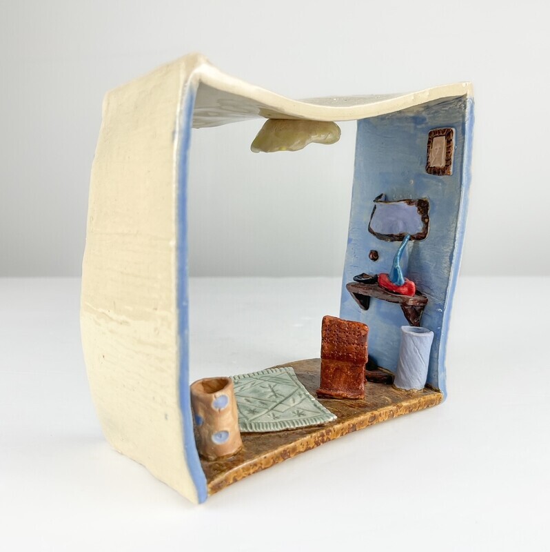 "Tiny Office" 3D Pottery Sculpture