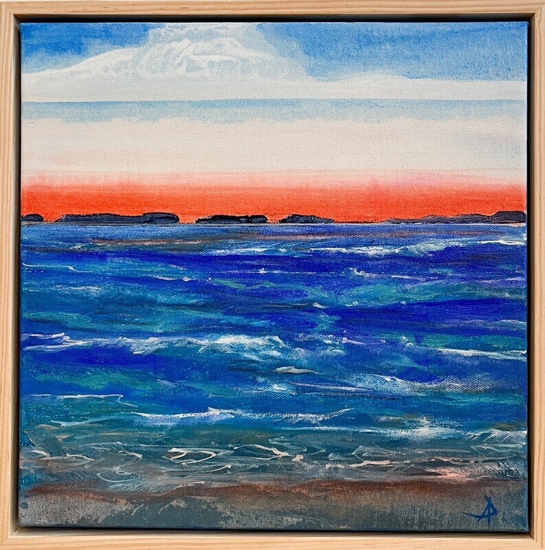 &quot;Islands in the Sea&quot; 12x12&quot; Oil Framed 13x13&quot;