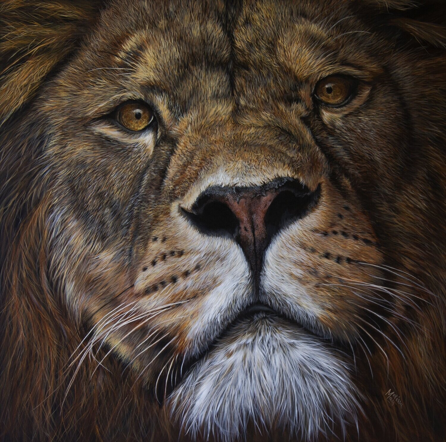 Melissa May Saint John New Brunswick Canada Handworks Canadian Acrylic Painter Realism Lion Pride