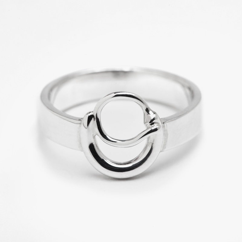 Gratitude ring, sterling silver, size 8