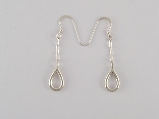 Waterfall earrings (single), sterling silver