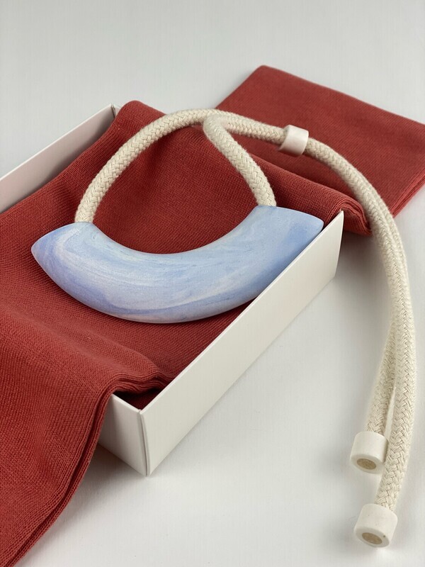 OEU Explorations: "Wave" Porcelain Pendant