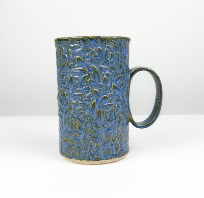 Blue Textured Large Coffee Cups