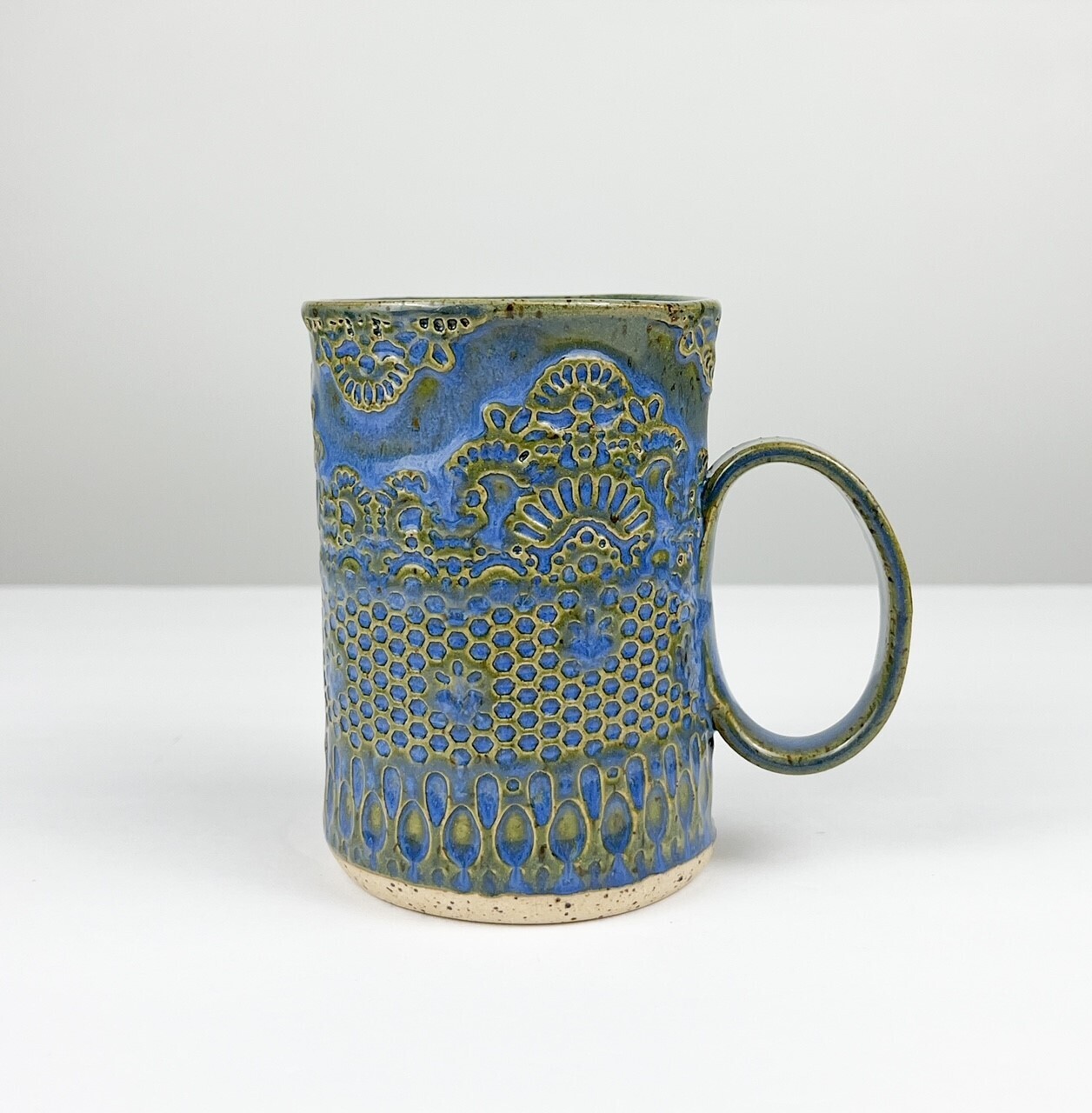 Blue Textured Small Coffee Cups