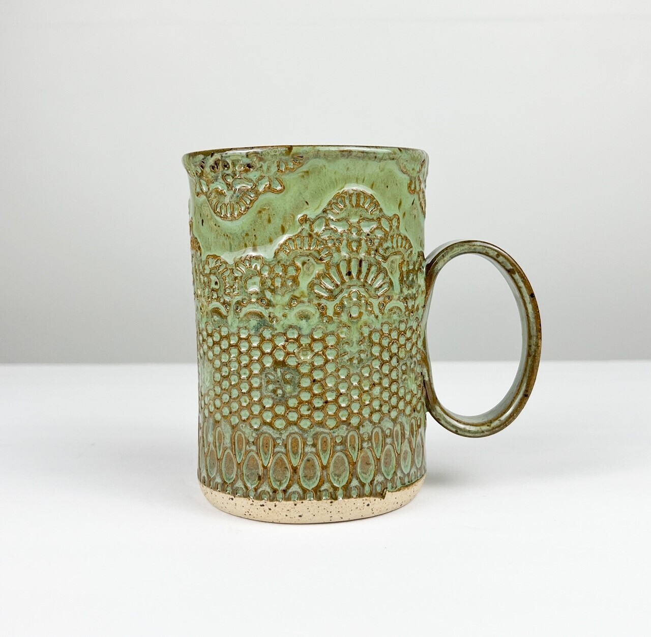 Green Textured Small Coffee Cups