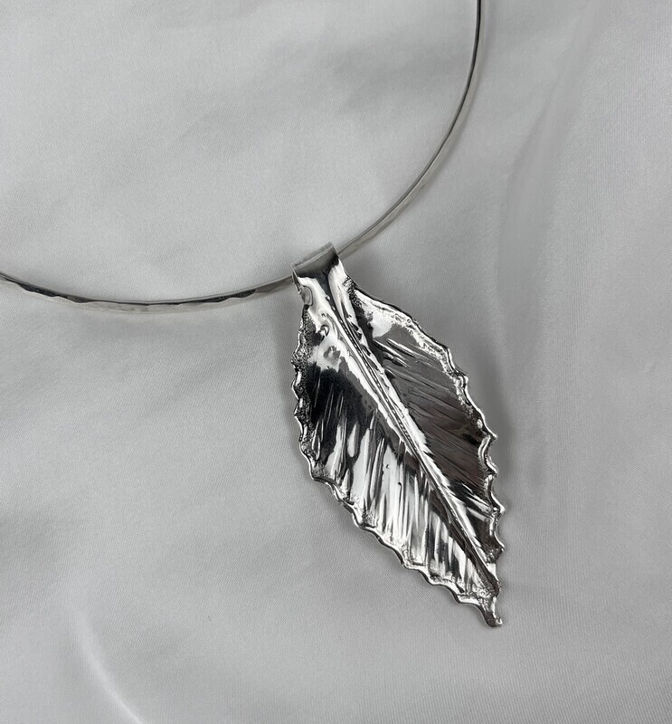 Sterling Silver Leaf Pendant (Chain not Included)