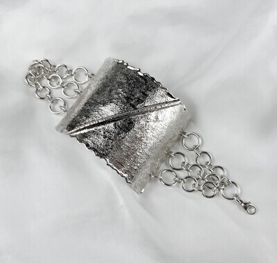 Sterling Silver Textured Cuff 2