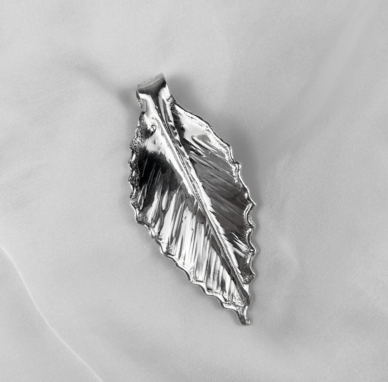 Sterling Silver Leaf Pendant (Chain not Included)