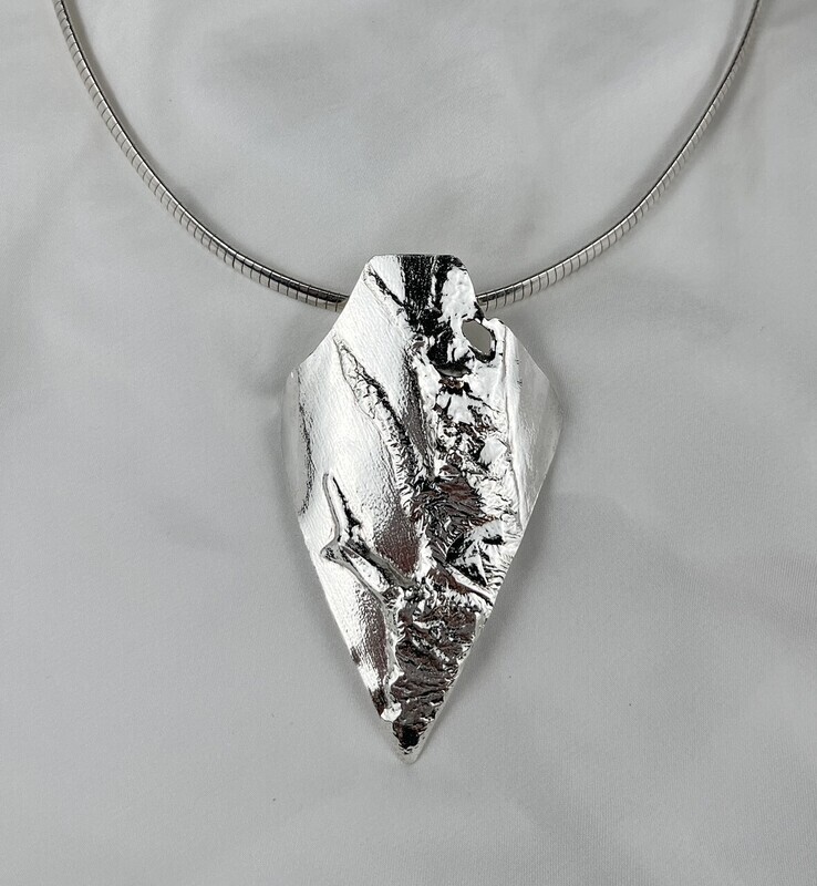 Fine Sterling Silver Textured Pendant (Chain not included)