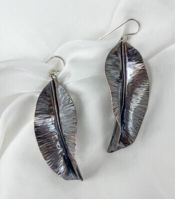 Leaves for Hygge: Copper Romano Fold Earrings