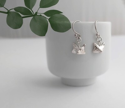 Silver Fox Hook Earrings