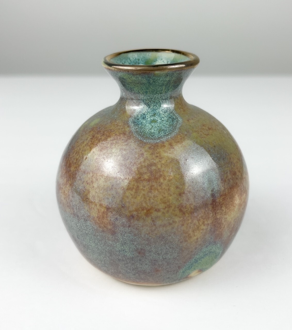 Purple Pottery Bud Vases with Gold, Option: A
