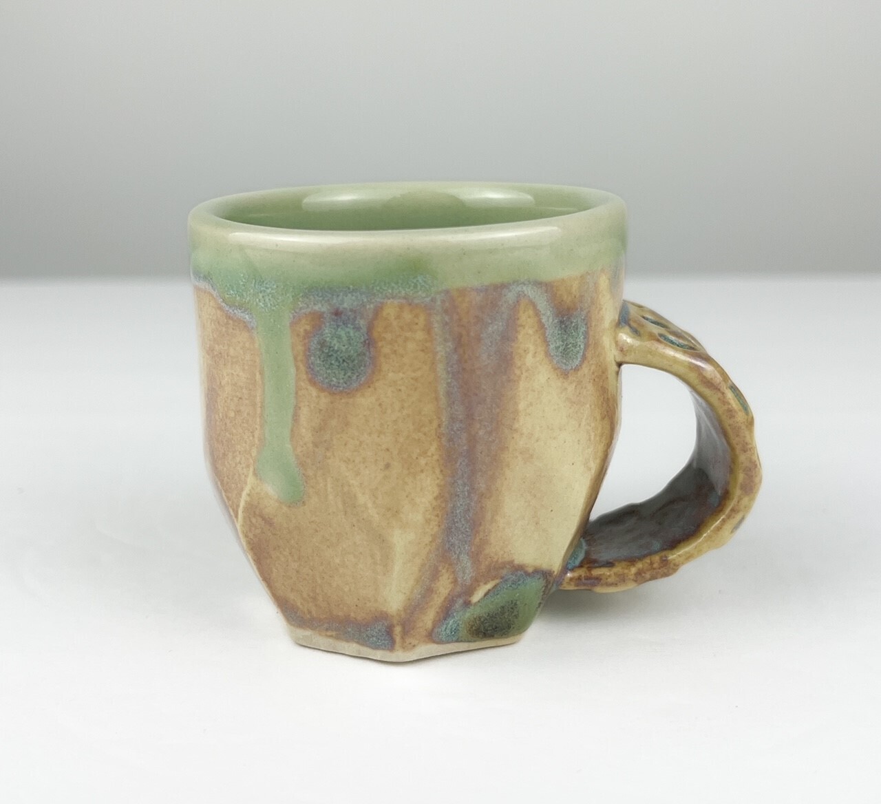 Purple/White Small Pottery Mug