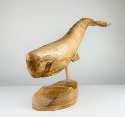 Whale Wooden Sculpture 20x14
