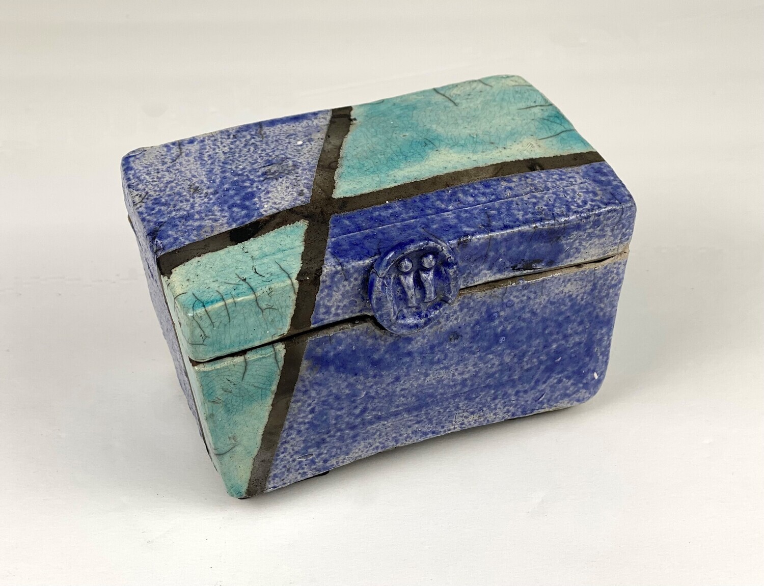 Raku Pottery Box with Lid