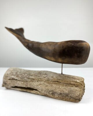 Whale Wooden Sculpture 11x10