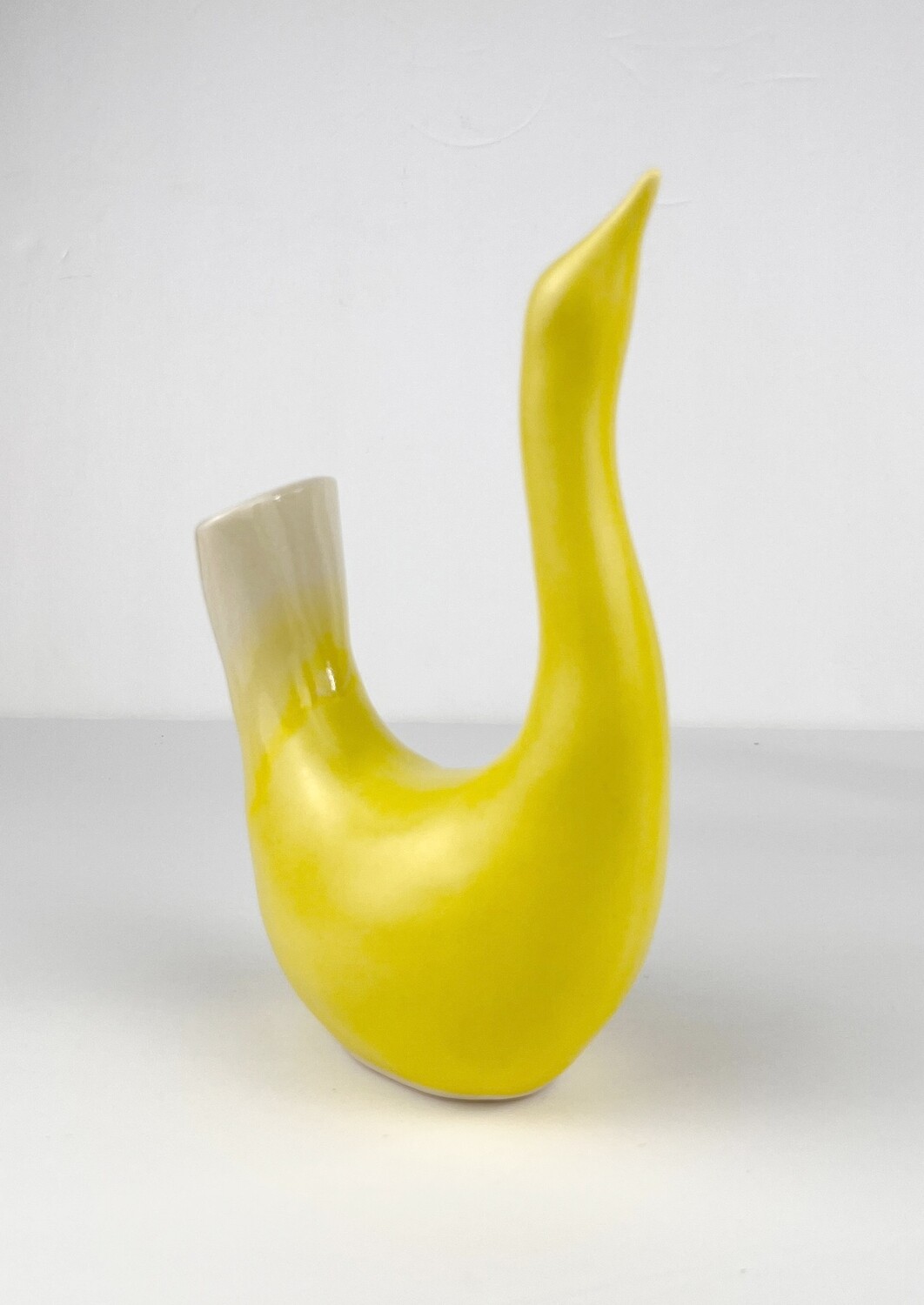 Tall Bird Pottery Vase