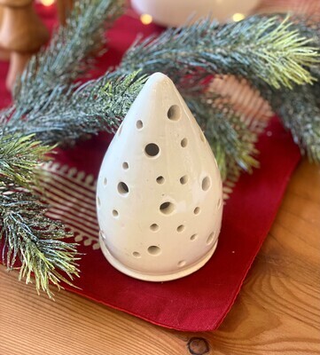 Christmas Tree Pottery Tealight Holders