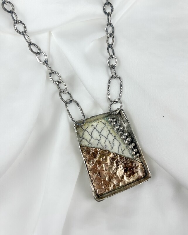 Tray Neck Piece SS, 14KGF & Enamel