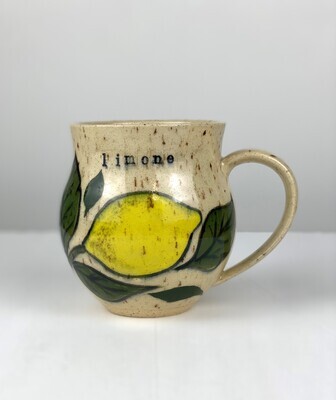Lemon Large Pottery Mugs